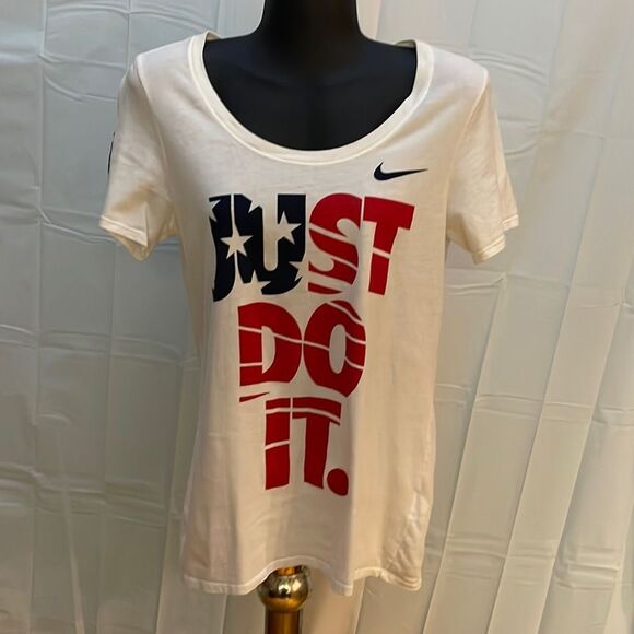 2020 Small Nike Just Do It Olympics short sleeve crew neck shirts blouse top - Picture 1 of 14